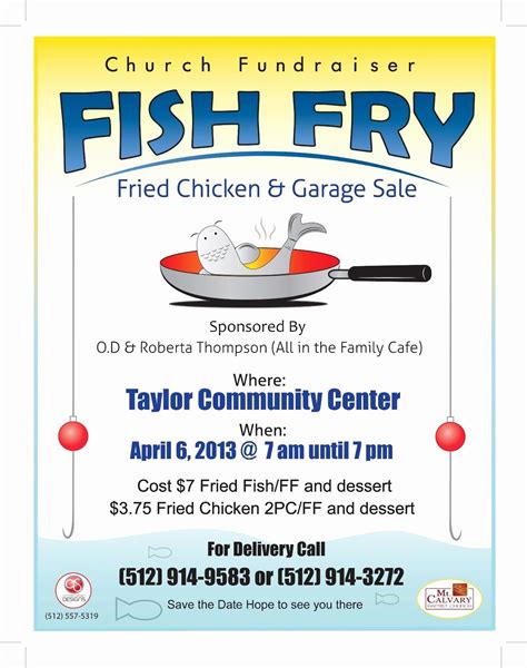 Printable Fish Fry Flyer Template Free